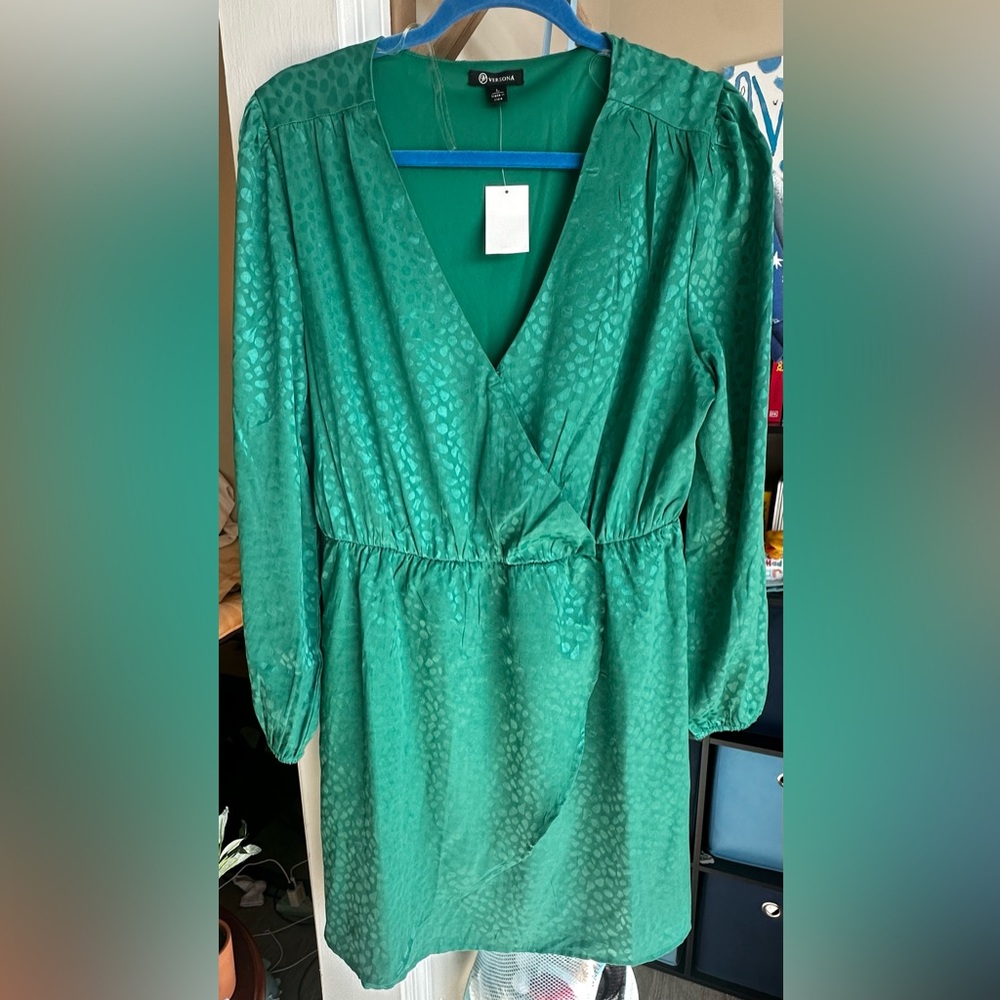 Elegant Green Wrap Top
